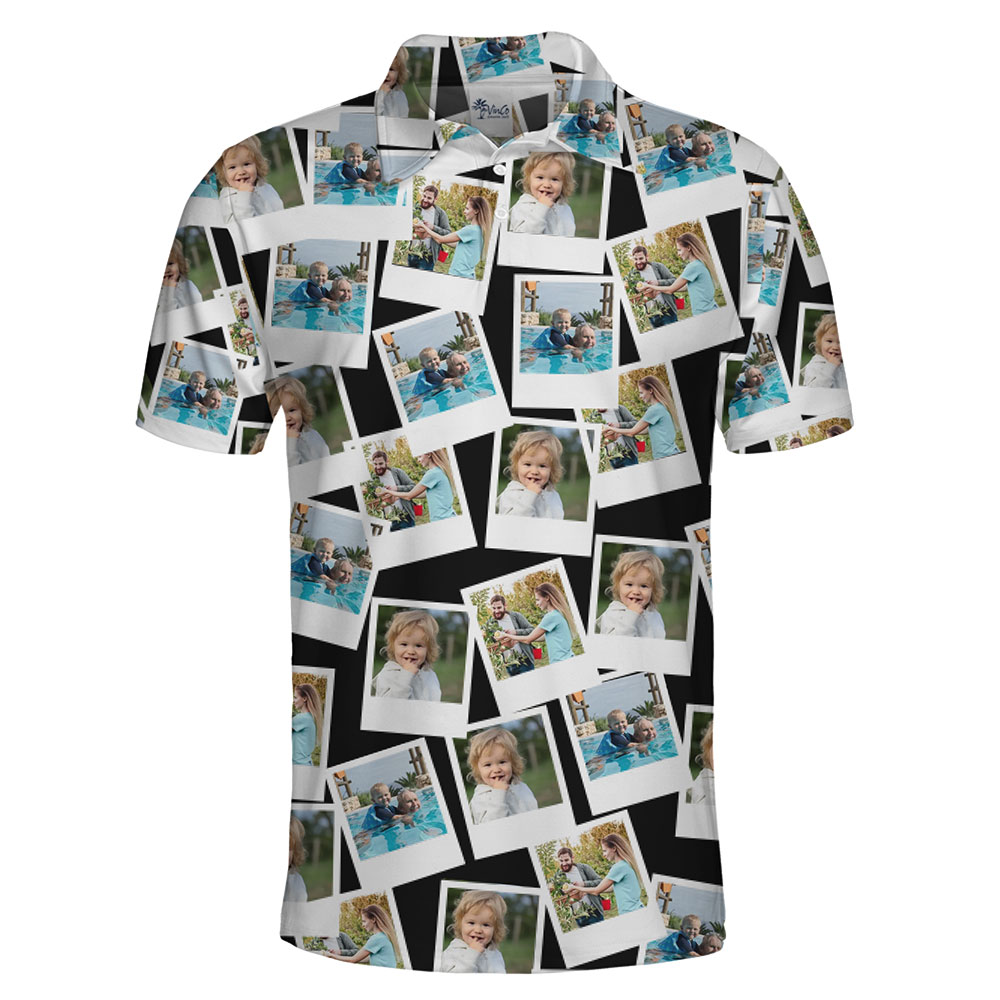 Personalized Polo Shirt with Your Favorite Photo Memories