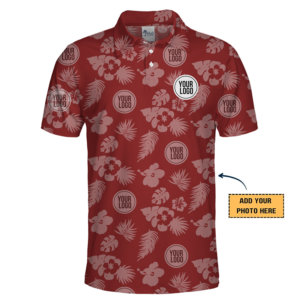 Personalized Company Logo Polo Shirt with Tropical Vibes
