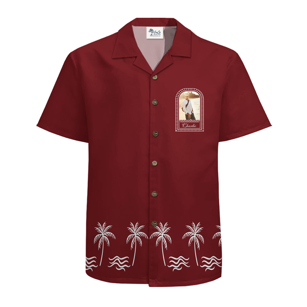 [Live Preview] Personalized Photo and Custom Text Island Aloha Shirt