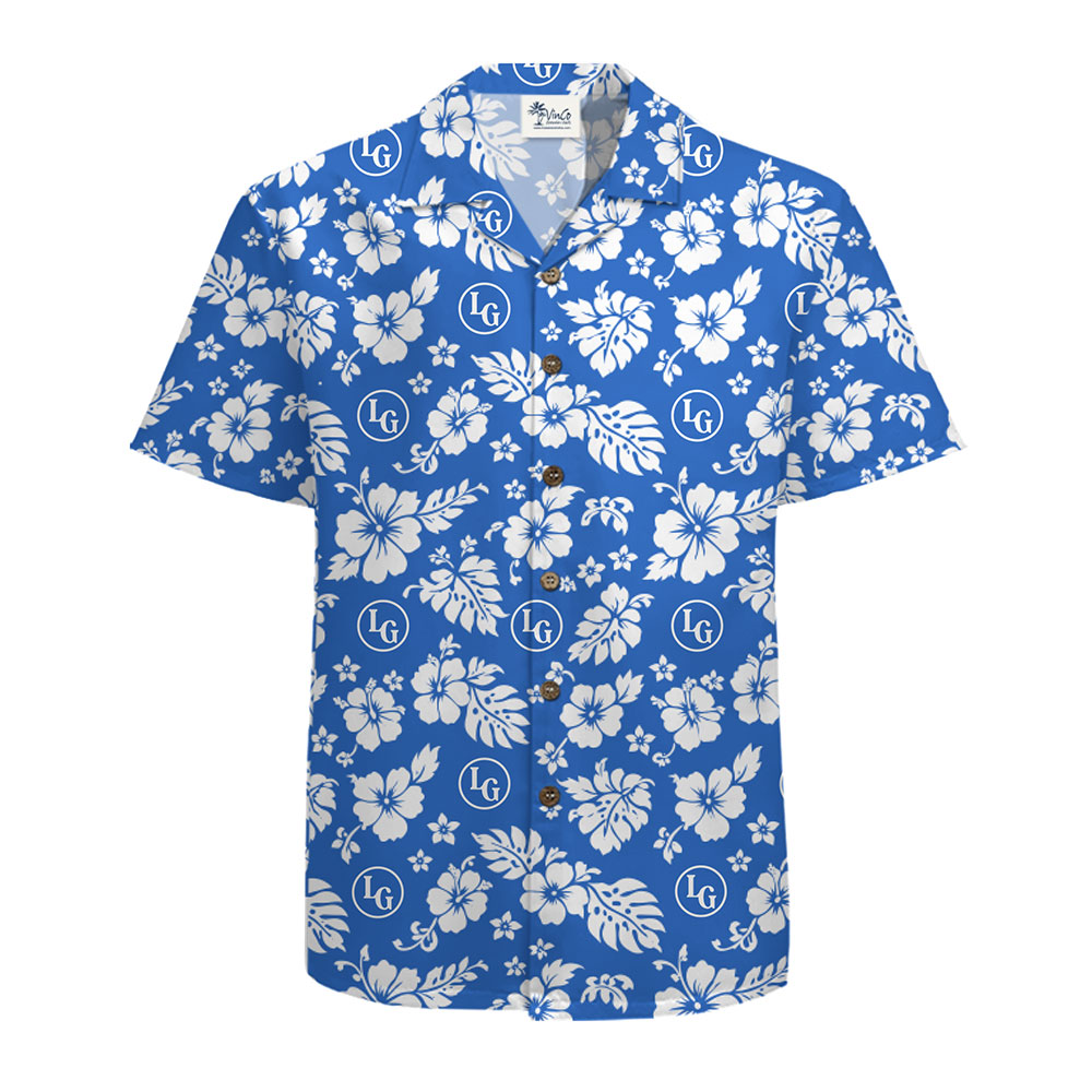 Custom Logo Hawaiian Shirt with Classic Floral Aesthetic