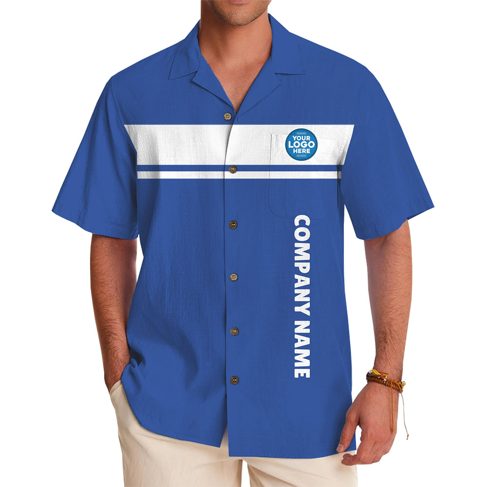 [12 Colors] Custom Logo and Company Name Hawaiian Shirt - variant image 1