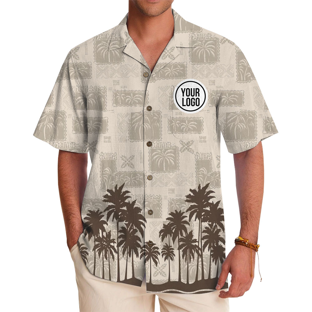Vintage Island Style Hawaiian Shirt Custom Logo - variant image 1