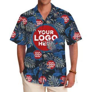 Tropical Impact Custom Logo Hawaiian Shirt