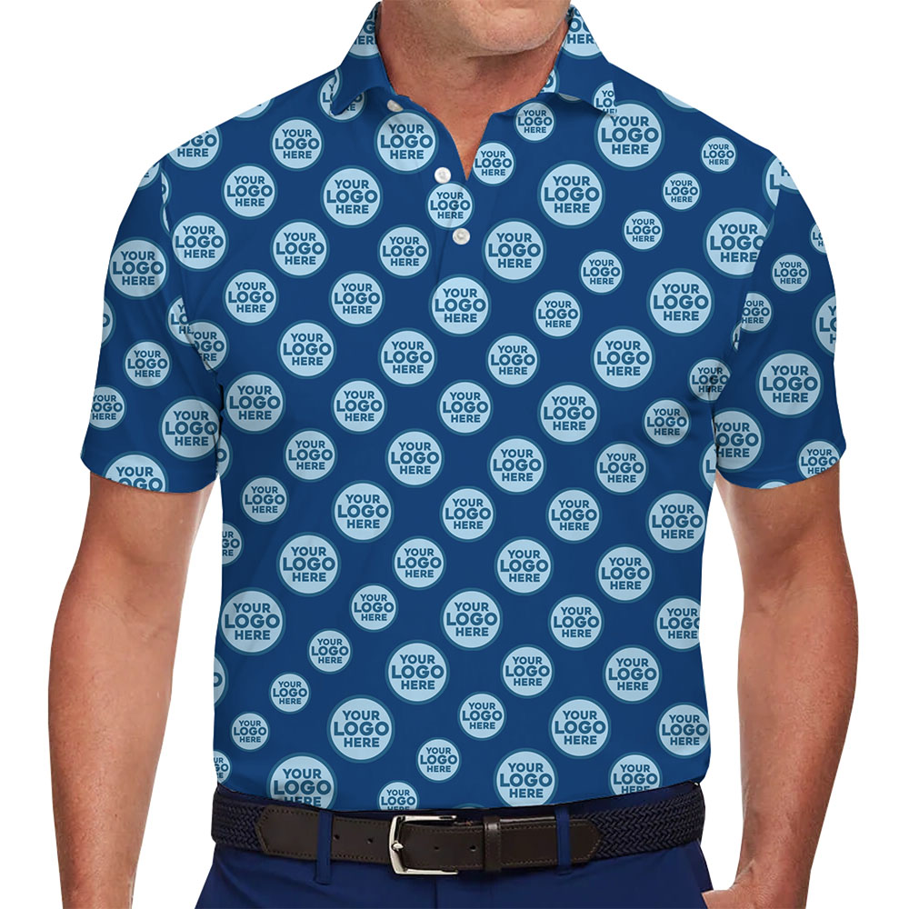 All Over Logo Custom Polo Shirt For Company And Team - variant image 1