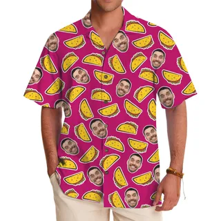 [Live Preview] Custom Face Taco Hawaiian Shirt