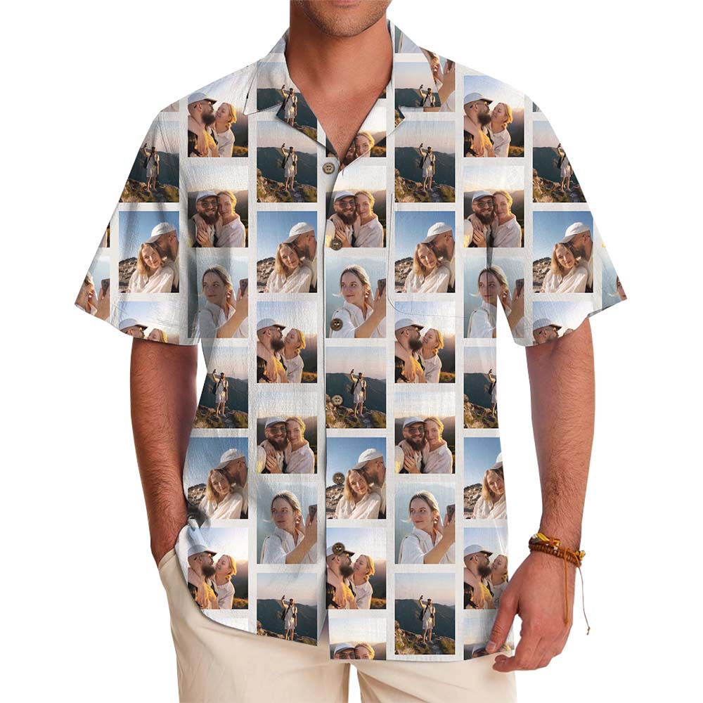 [5 Photos] Personalized Memory Collage Hawaiian Shirts - variant image 1