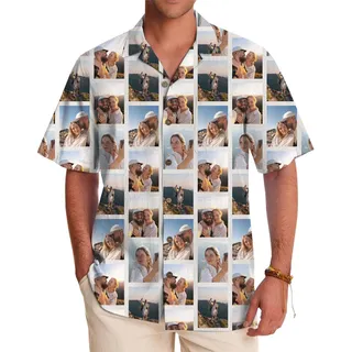 [5 Photos] Personalized Memory Collage Hawaiian Shirts