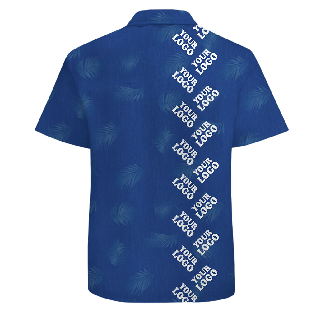 Custom Corporate Logo Palm Hawaiian Shirt