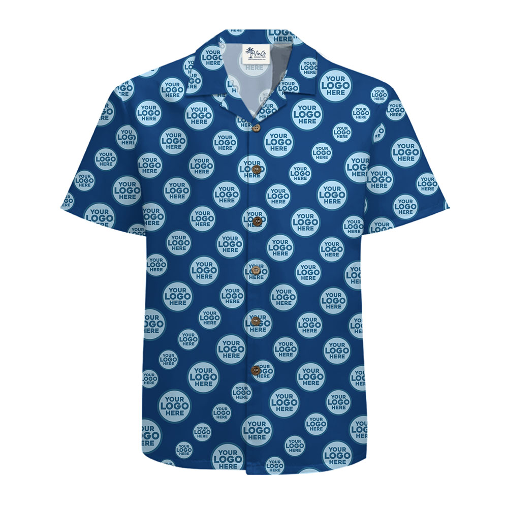 Personalized Hawaiian Shirt with Full Logo Pattern Design