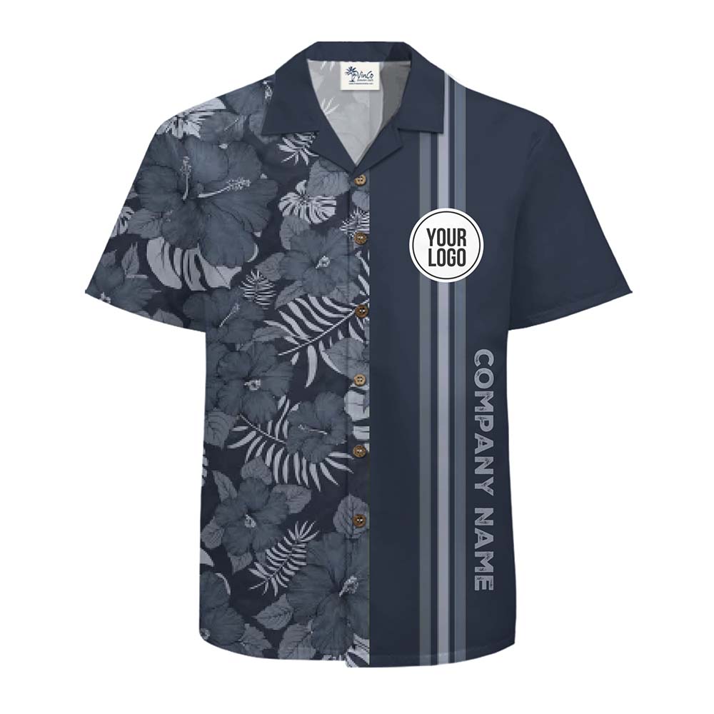 Branded Event Aloha Shirt With Custom Logo And Text