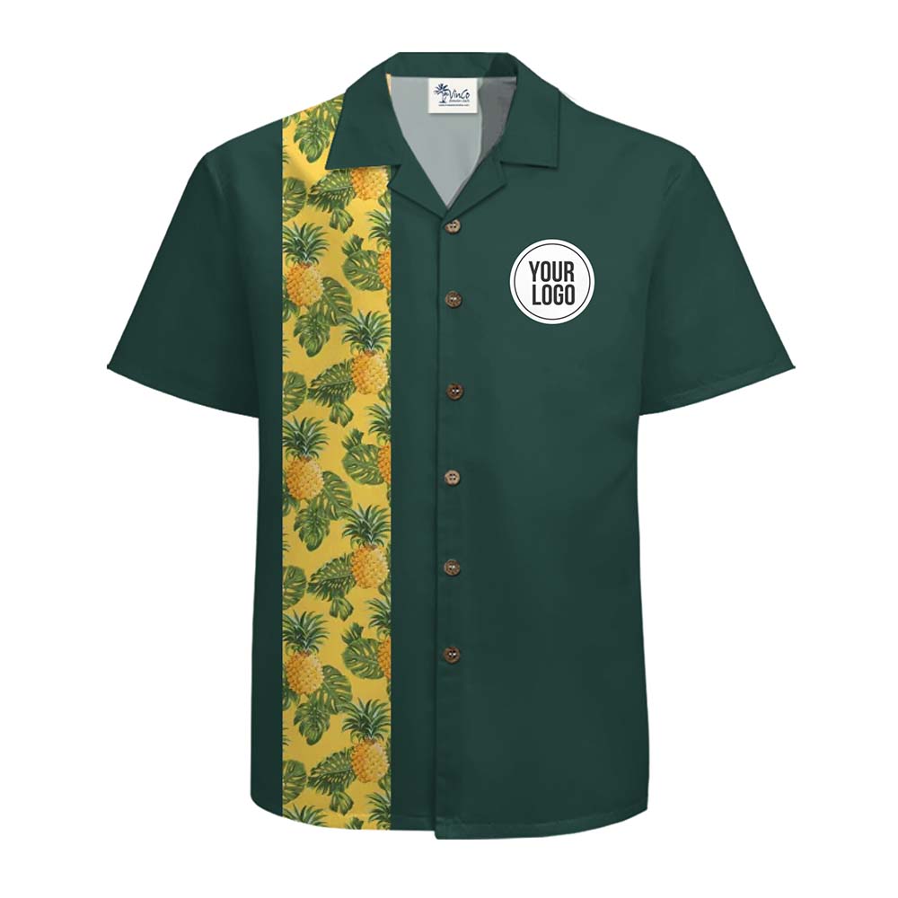 Custom Logo Front And Back Pineapple Hawaiian Shirt
