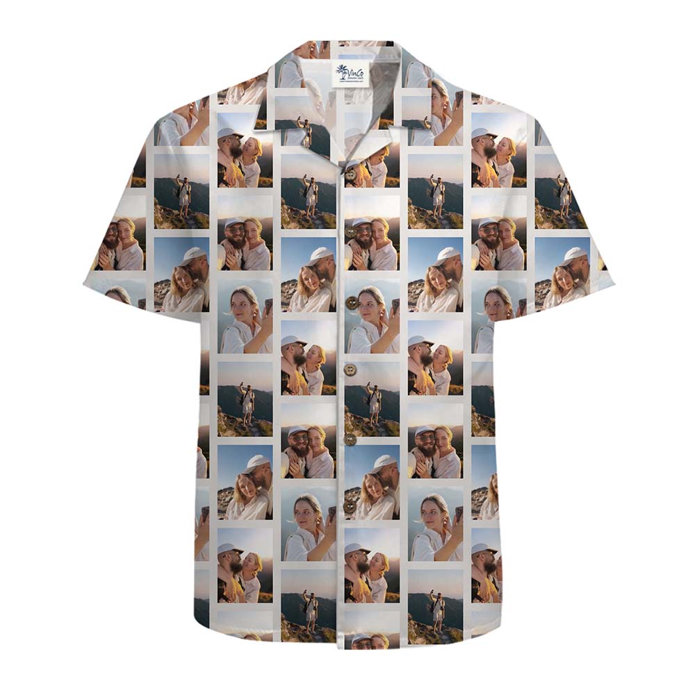 [5 Photos] Personalized Memory Collage Hawaiian Shirts