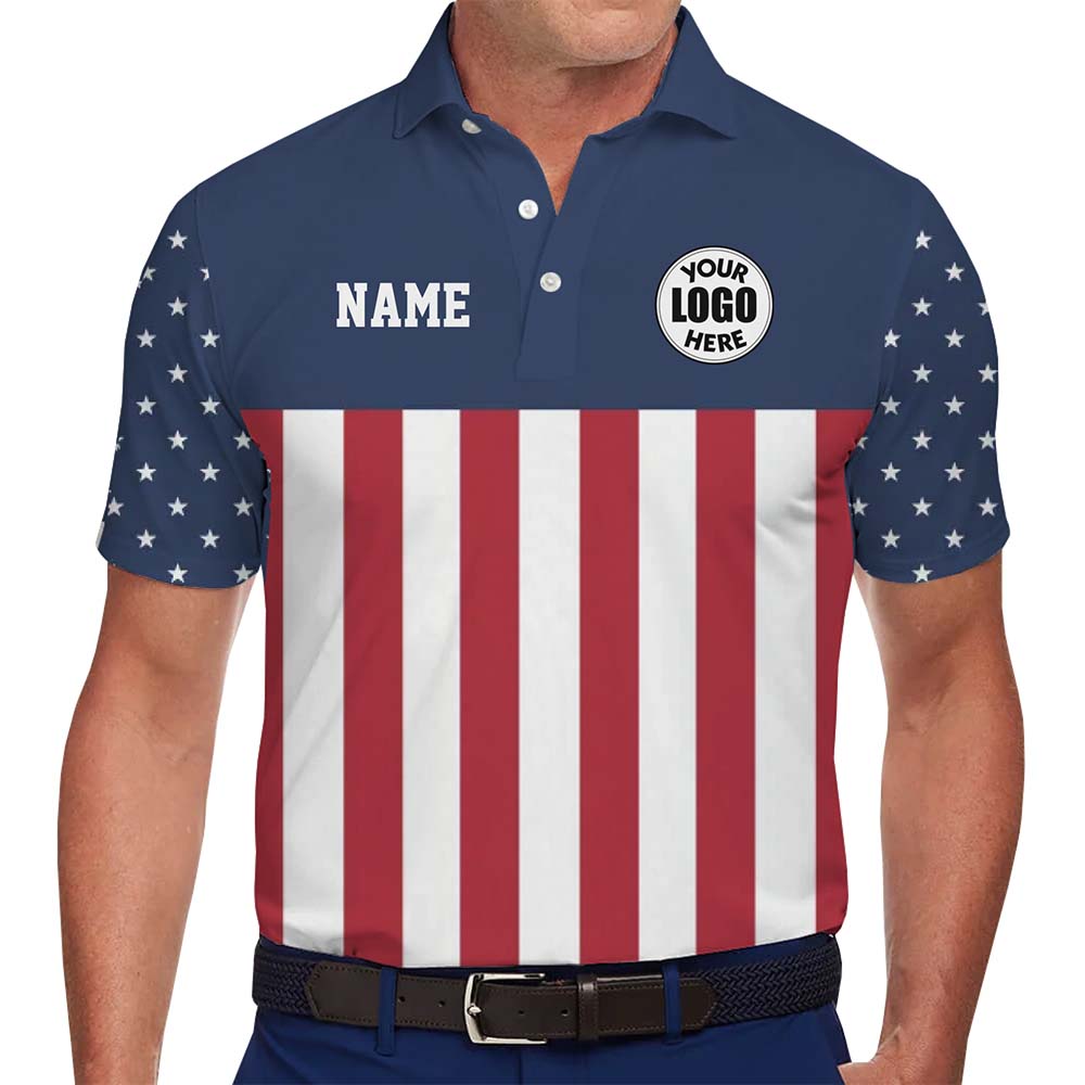 Team America Custom Logo And Text Polo Shirt - variant image 1