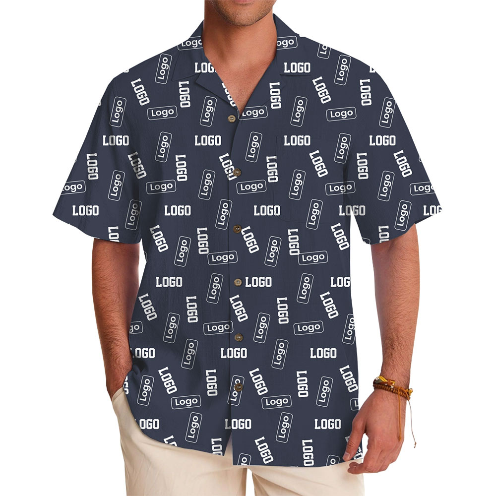 Custom Branded All-Over Print Hawaiian Shirt - variant image 1