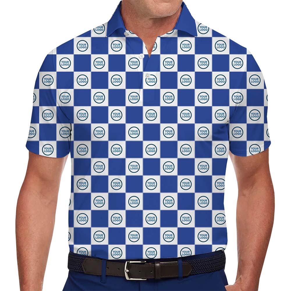 Team Checkered Logo Polo Shirt With Preview - variant image 1