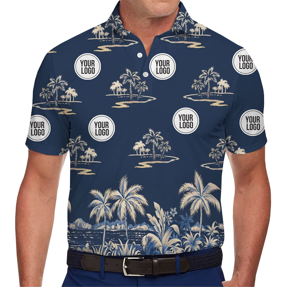 Custom Palm Tree Polo Shirt With Company Logo - variant image 1