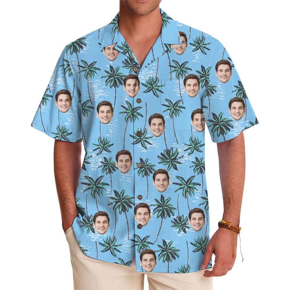 Put Your Face On Hawaiian Shirt – Palm Beach Edition - variant image 1