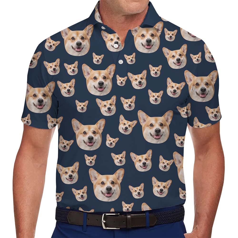 Custom Collared Polo Shirts With Faces On Them - variant image 1