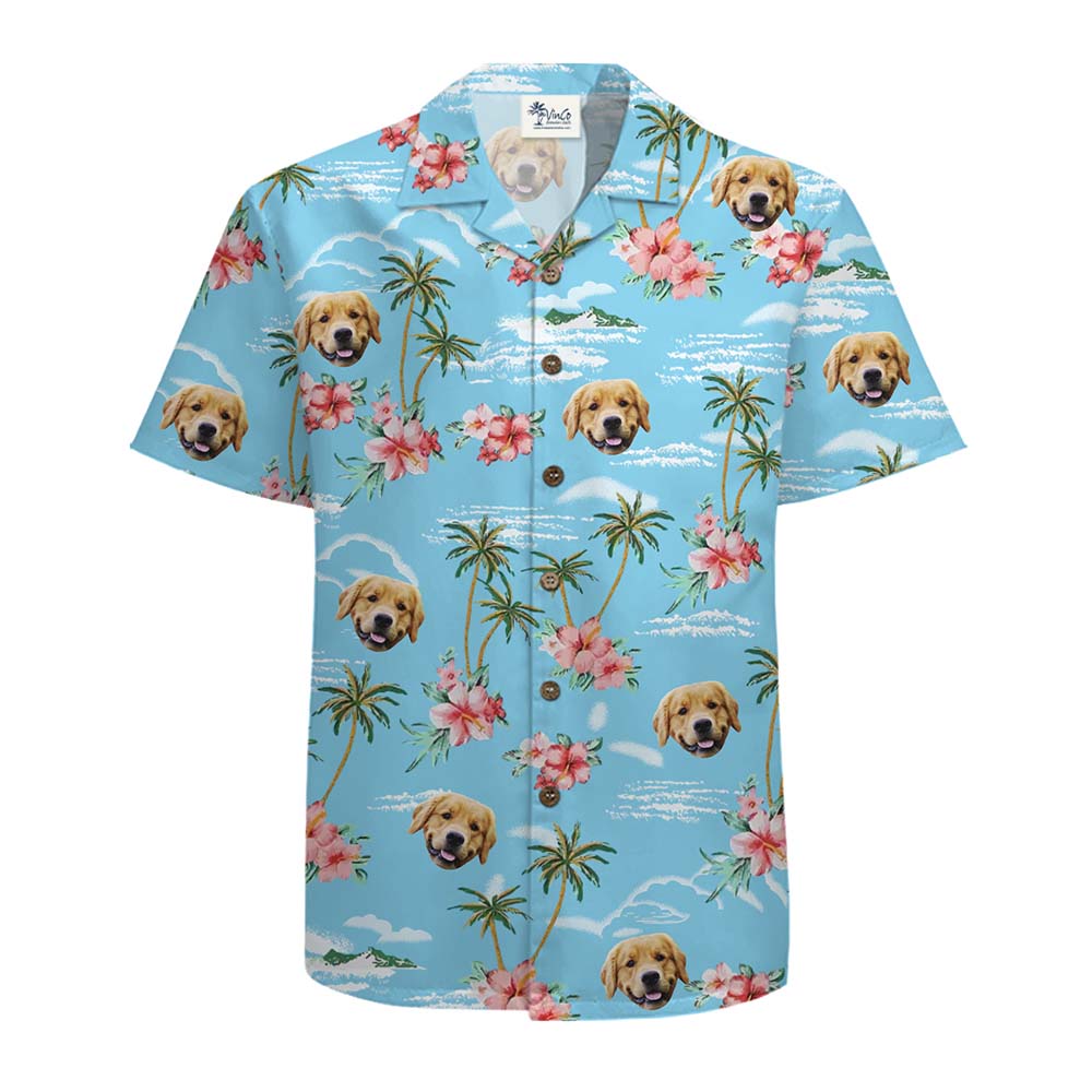 Custom Face Hawaiian Shirt – Tropical Hibiscus Edition