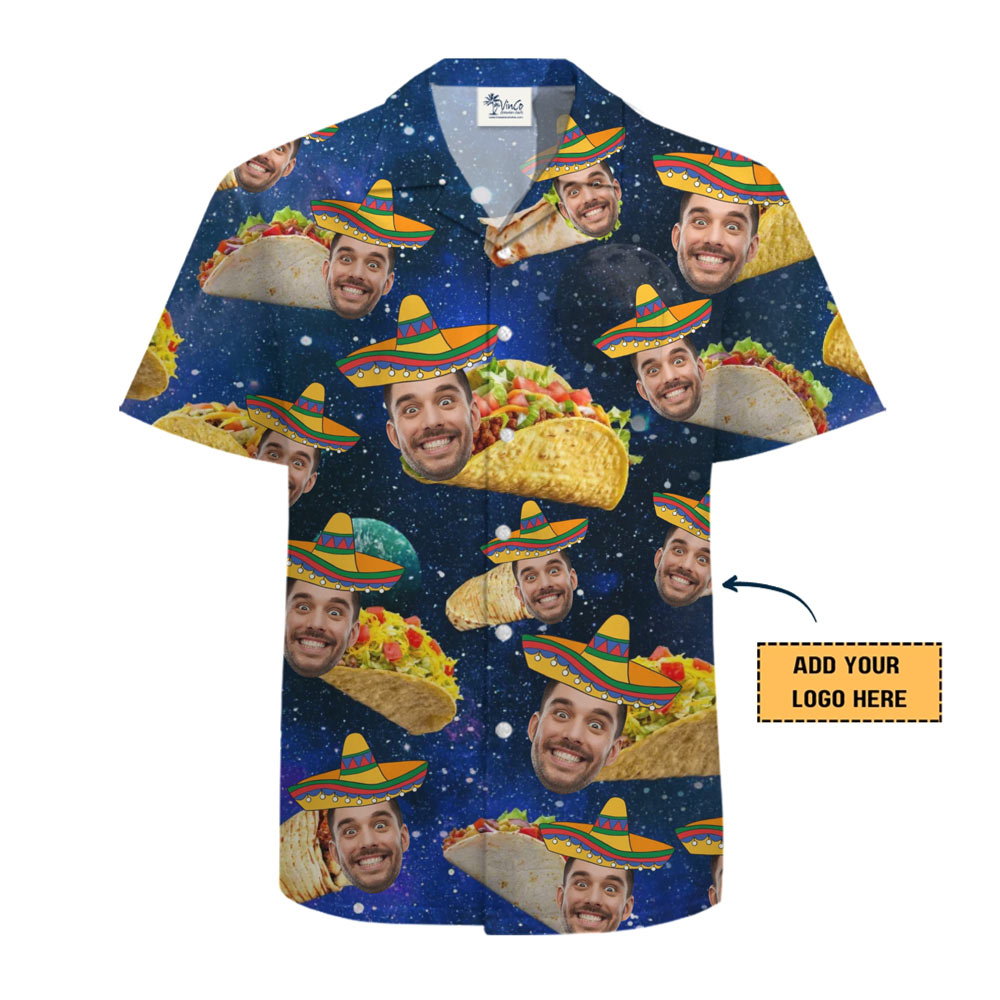 Funny Custom Face Taco Hawaiian Shirt With Live Preview