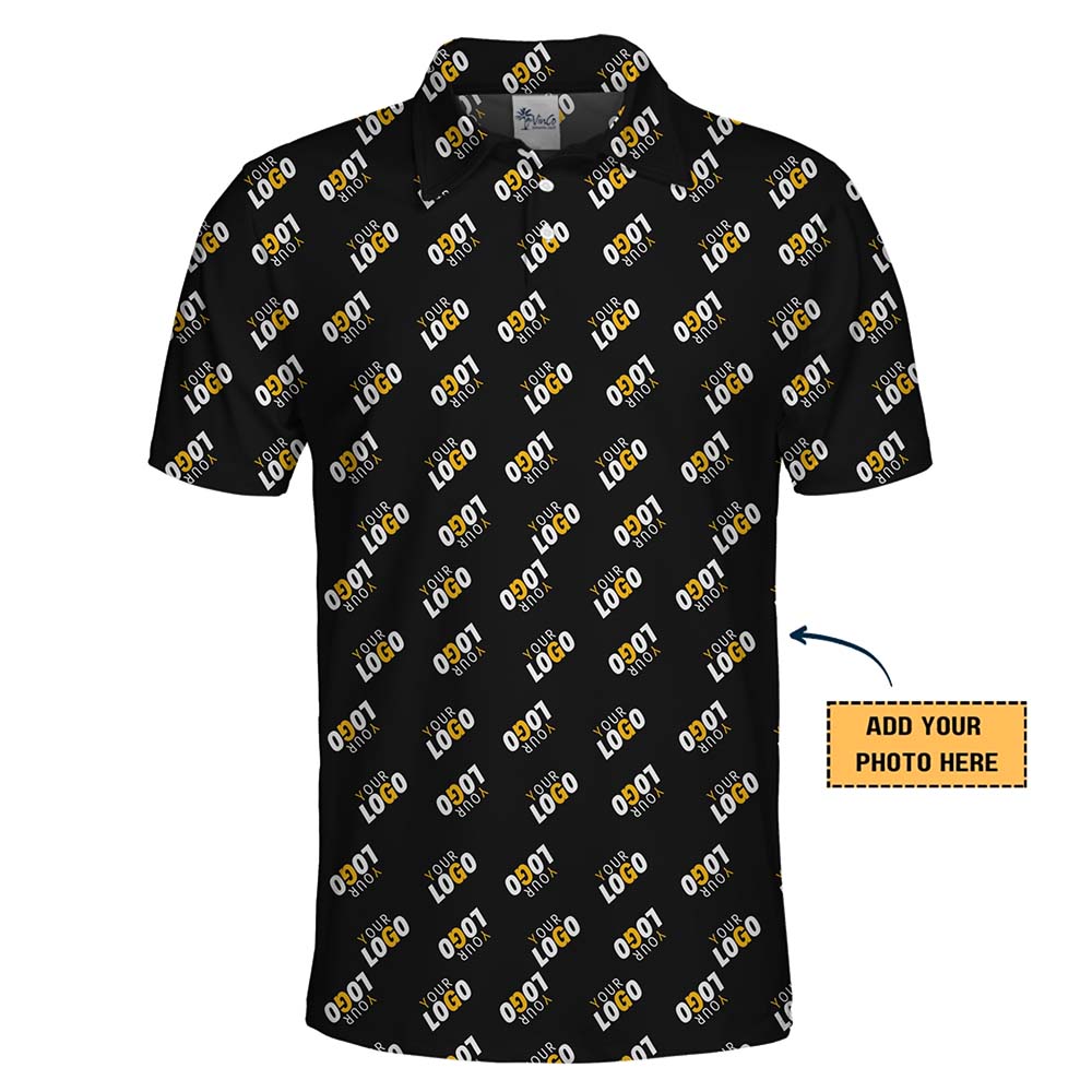 Personalized Logo Repeat Polo Shirts With Live Preview