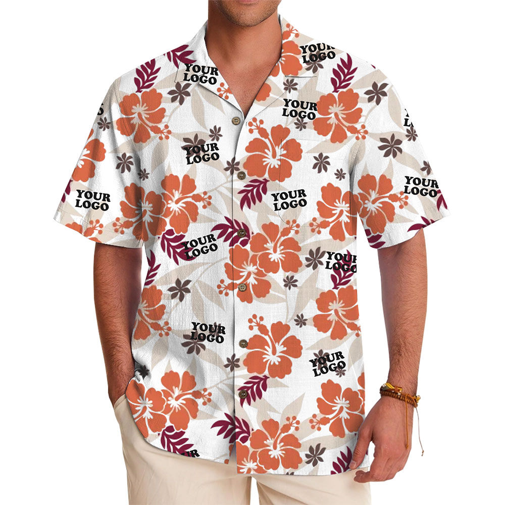 Custom Tropical Hibiscus Hawaiian Shirt for Events and Branding - variant image 1