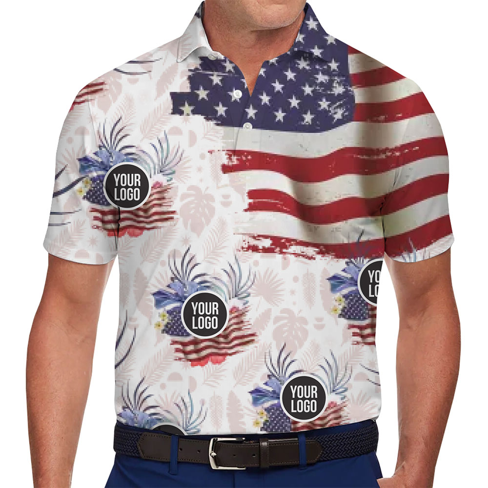 Customizable Stars and Stripes Polo Shirt for Teams or Events - variant image 1