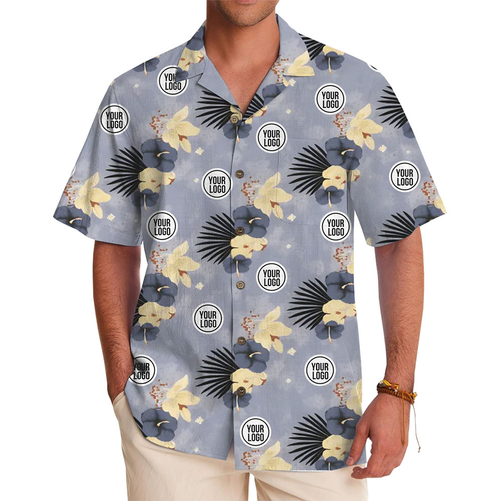 Tropical Bloom Aloha Shirt With Your Logo - variant image 1