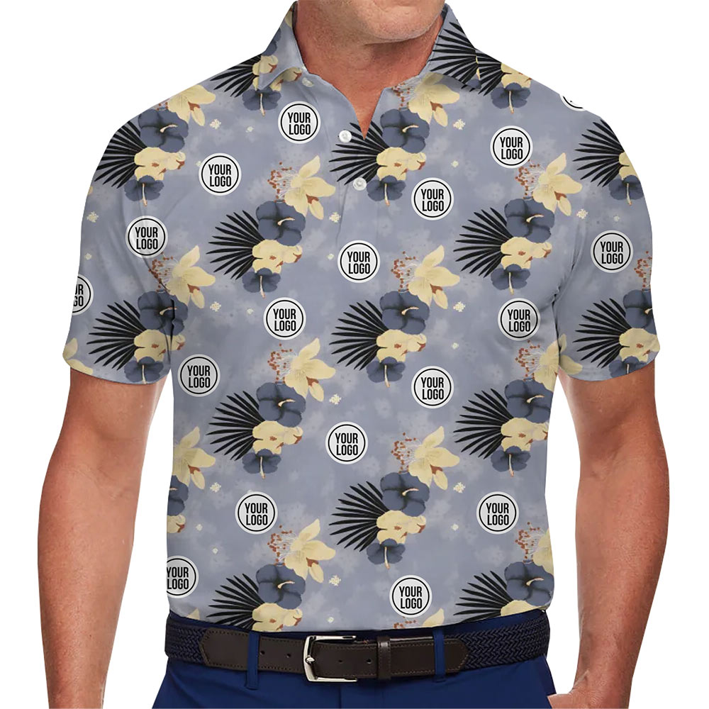 Tropical Bloom Polo Shirt With Your Logo - variant image 1