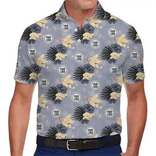 Tropical Bloom Polo Shirt With Your Logo