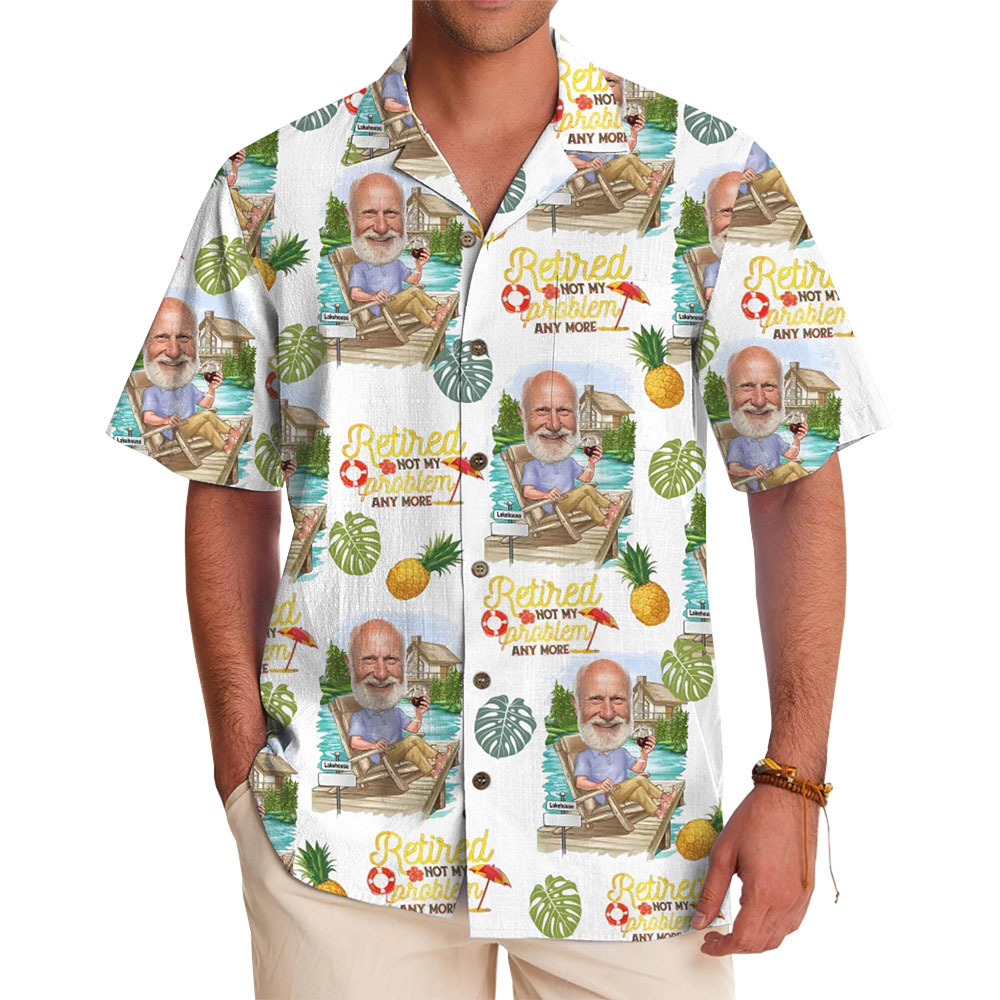 Face Personalized Retirement Theme Aloha Shirt Live Preview - variant image 1