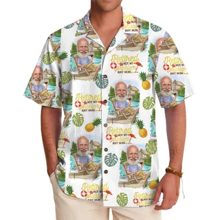 Face Personalized Retirement Theme Aloha Shirt Live Preview