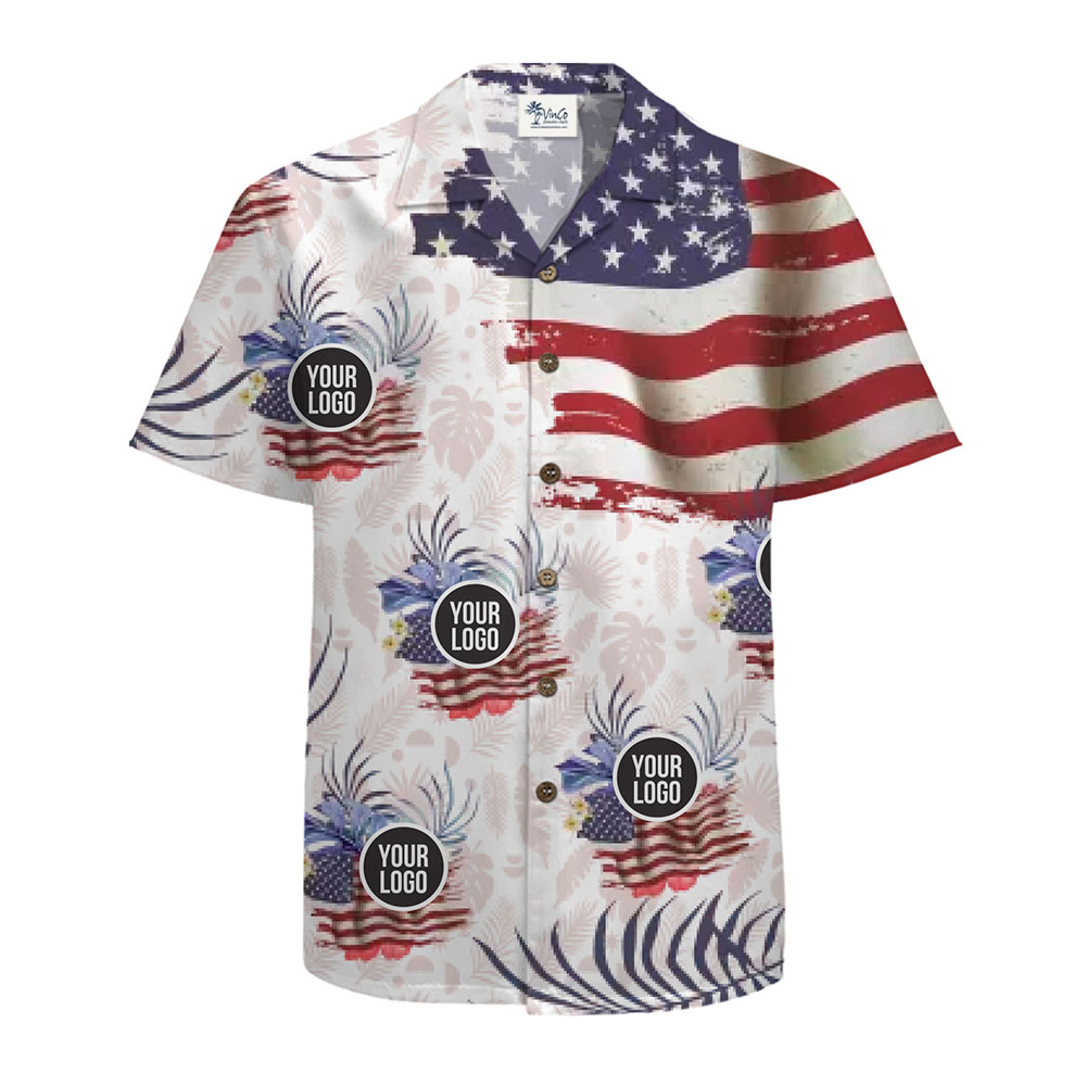 Customizable USA Flag Hawaiian Shirt for Events and Celebrations