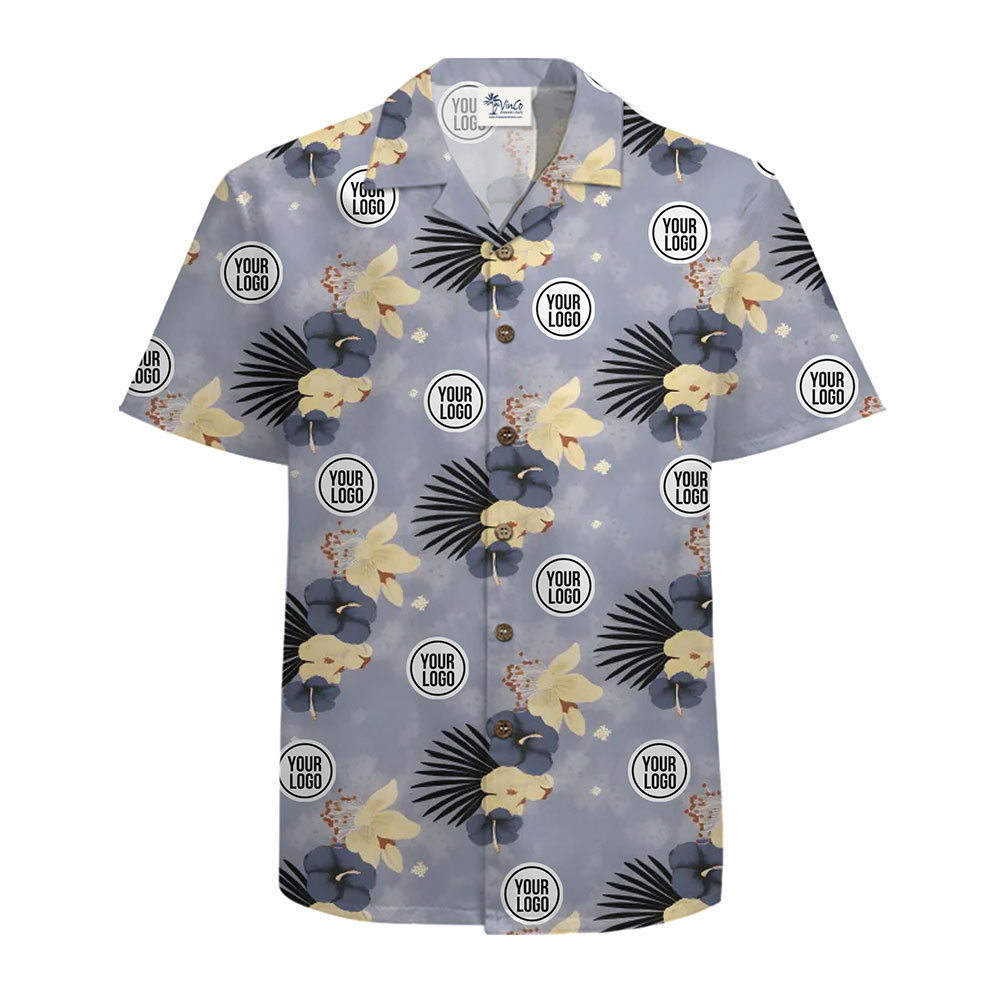 Tropical Bloom Aloha Shirt With Your Logo
