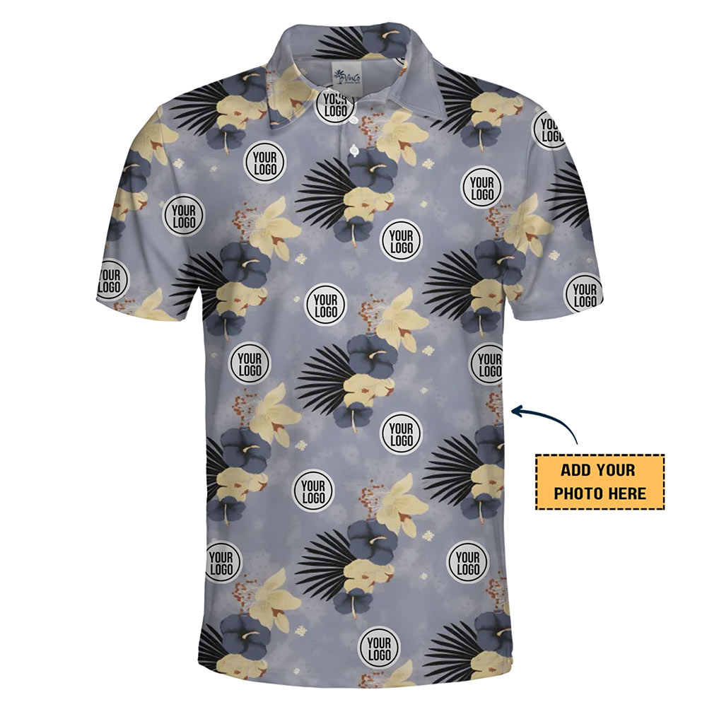 Tropical Bloom Polo Shirt With Your Logo