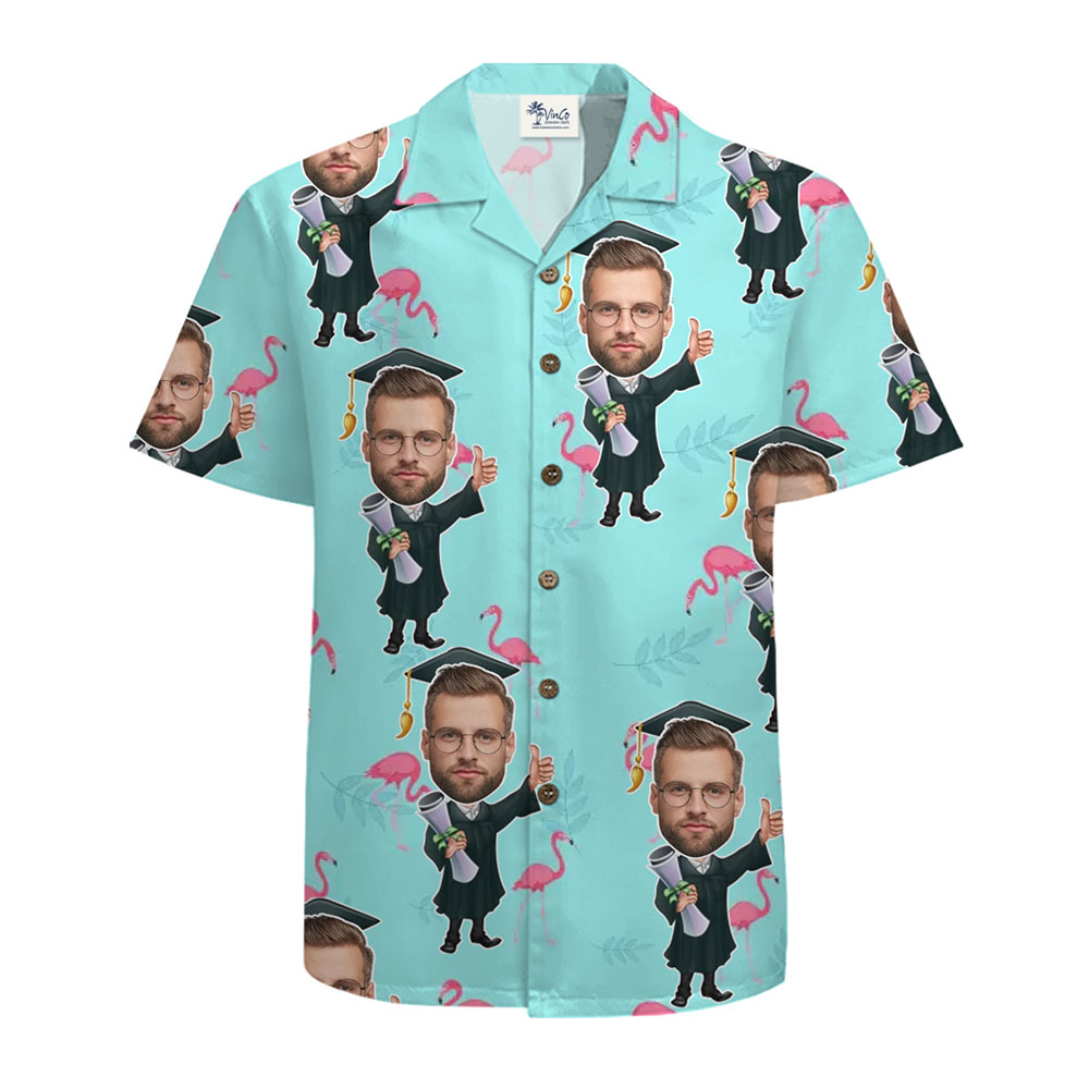 Custom Graduation Button Down Shirt With No Minimum For Family