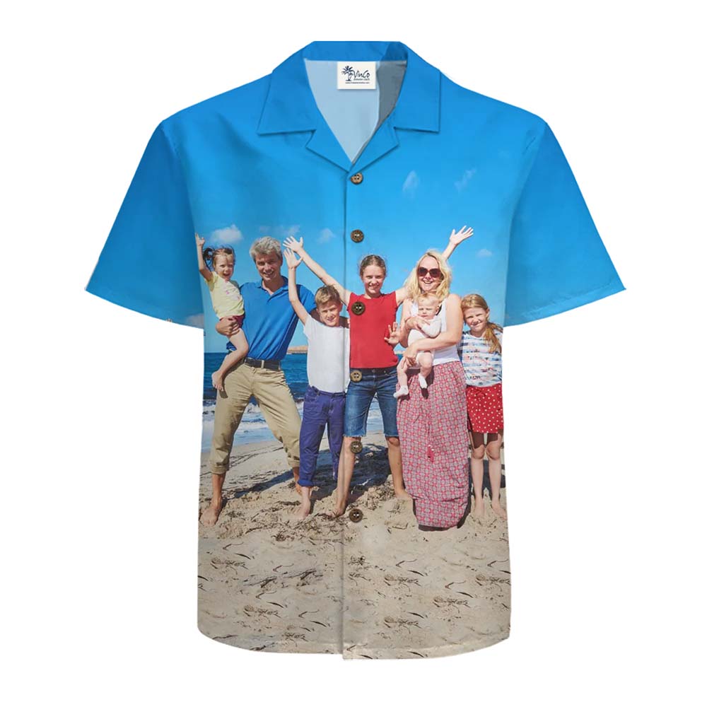 Custom Full Photo Hawaiian Shirt – Upload Any Image