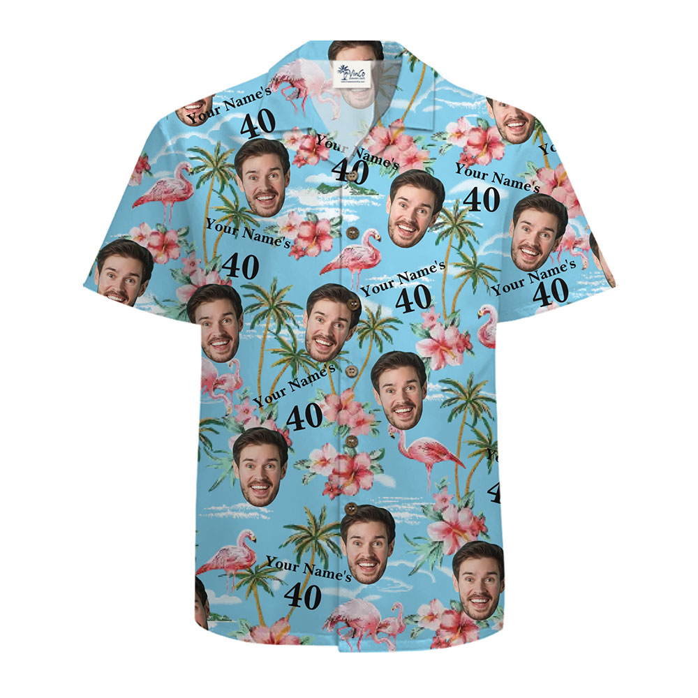 Special Birthday Hawaiian Shirt with Personalized Photo and Name