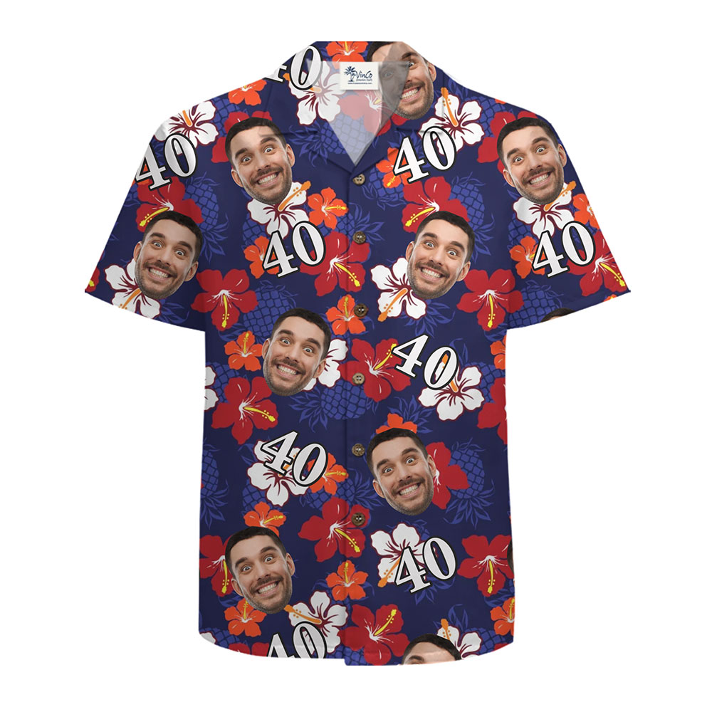 Custom Photo Hawaiian Shirt Perfect for Birthdays and Celebrations