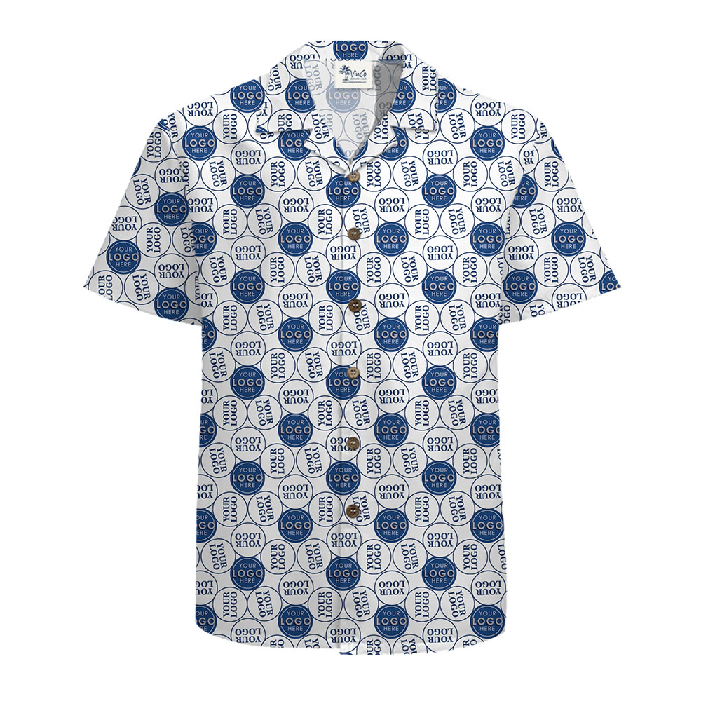 Personalized Logo Pattern Hawaiian Shirt With Live Preview