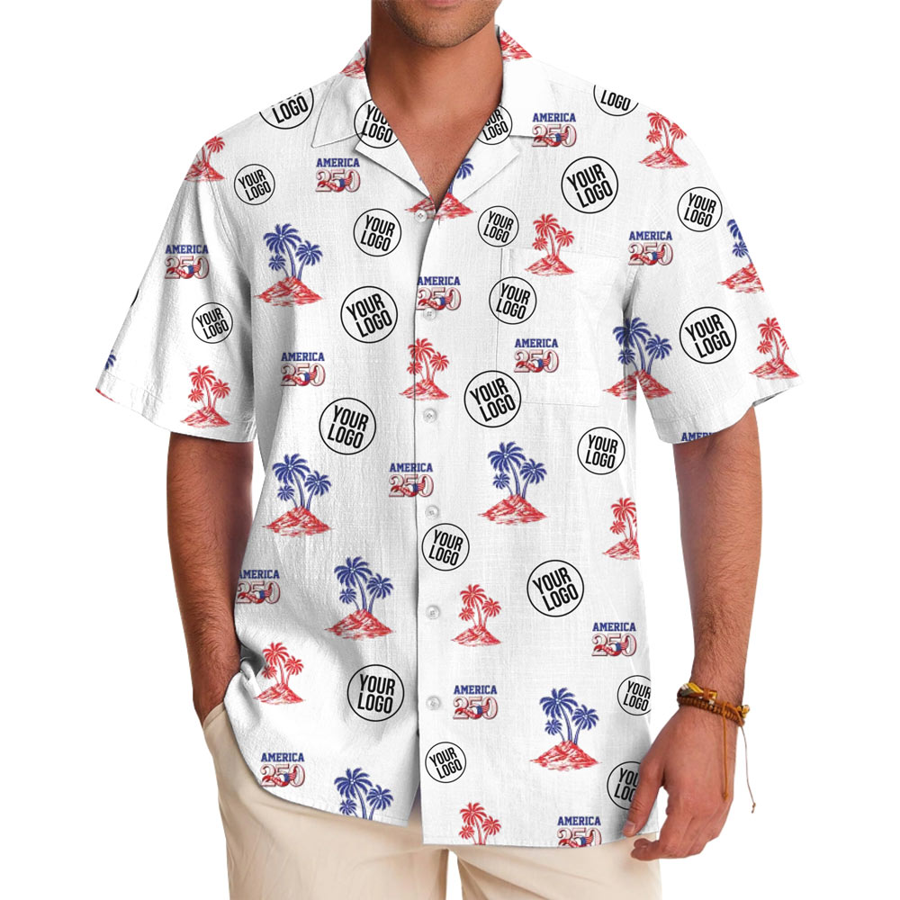 America 250 Custom Logo Hawaiian Shirt - variant image 1