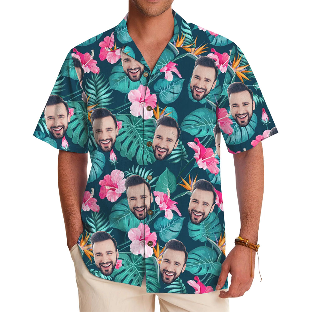 [Up to 6 Photos] Custom Hawaiian Shirts With Faces On Them - variant image 1