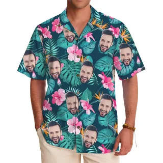[Up to 6 Photos] Custom Hawaiian Shirts With Faces On Them
