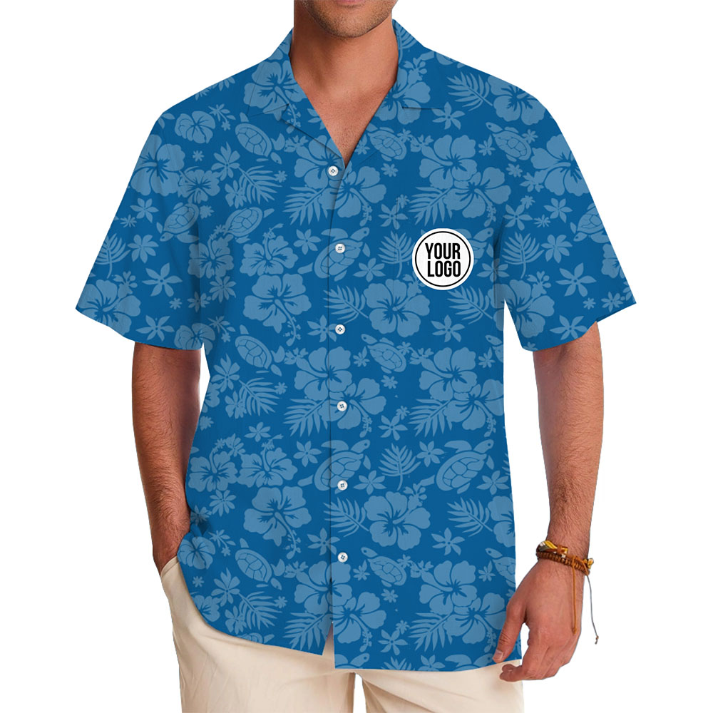 Iconic Tropical Theme Custom Hawaiian Shirt With Company Logo - variant image 1