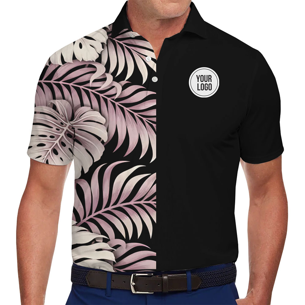 Custom Monstera Leaf Polo Shirt With Company Logo - variant image 1