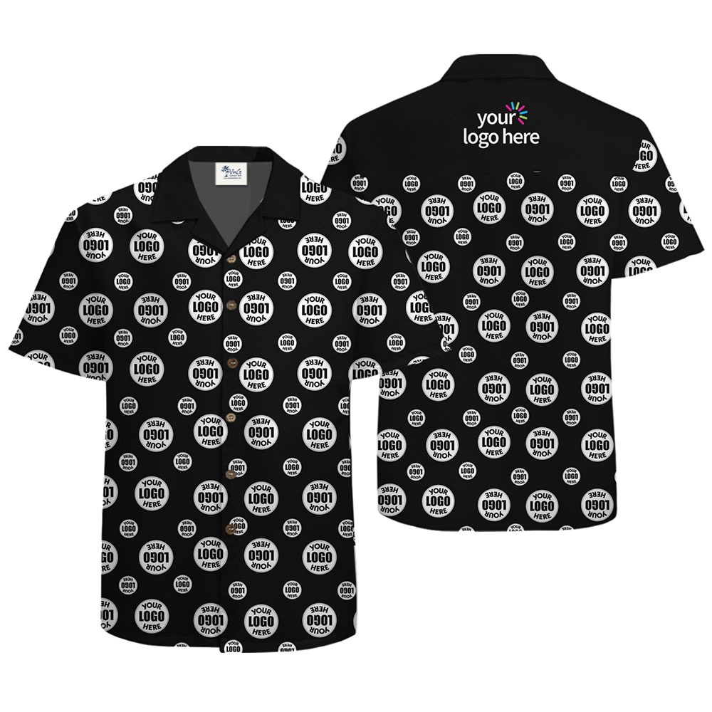 Custom Multiple Logo Button Up Shirt With Preview - variant image 1