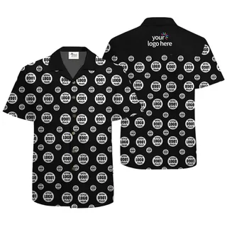 Custom Multiple Logo Button Up Shirt With Preview