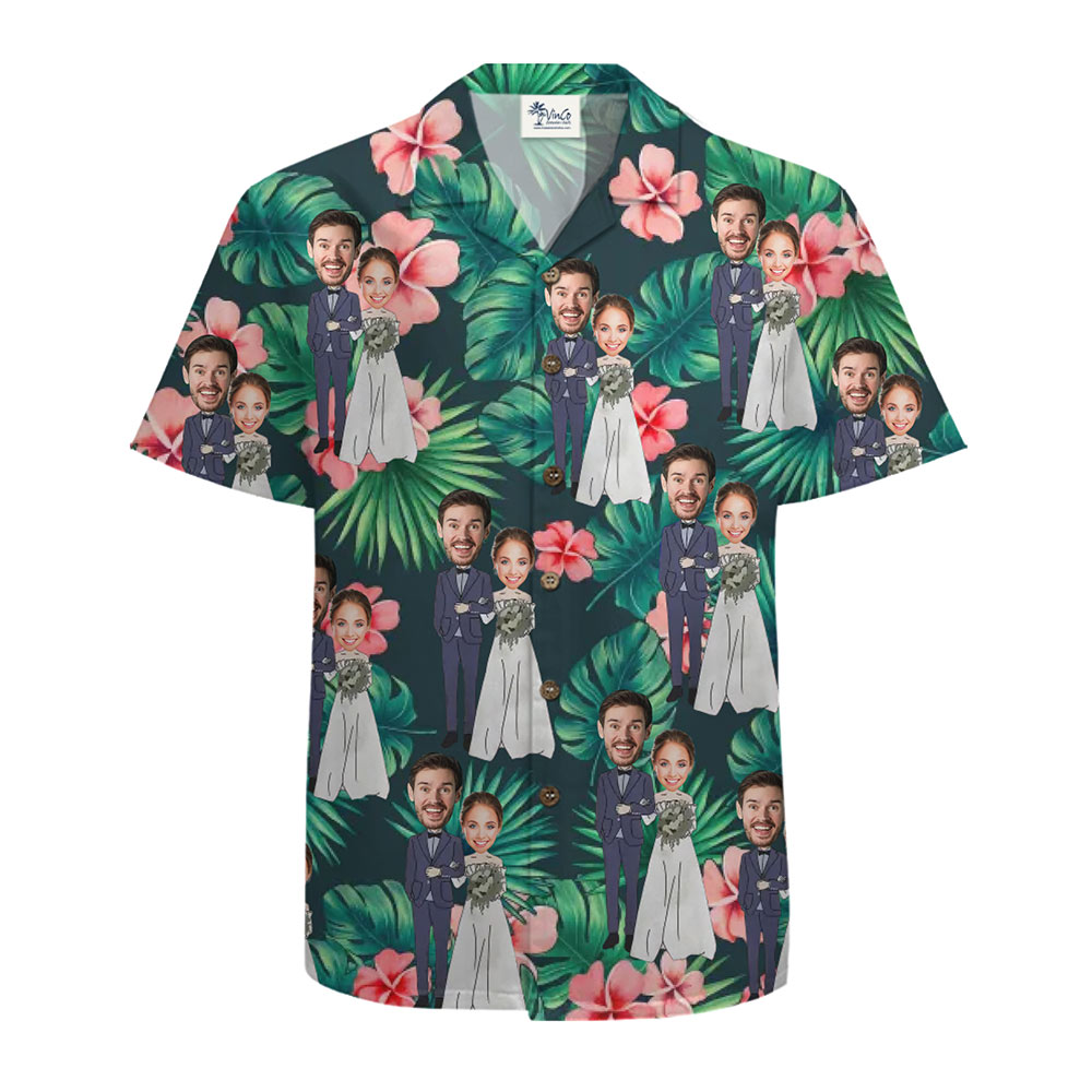 Fun Hawaiian Shirts For Wedding Party Custom Face