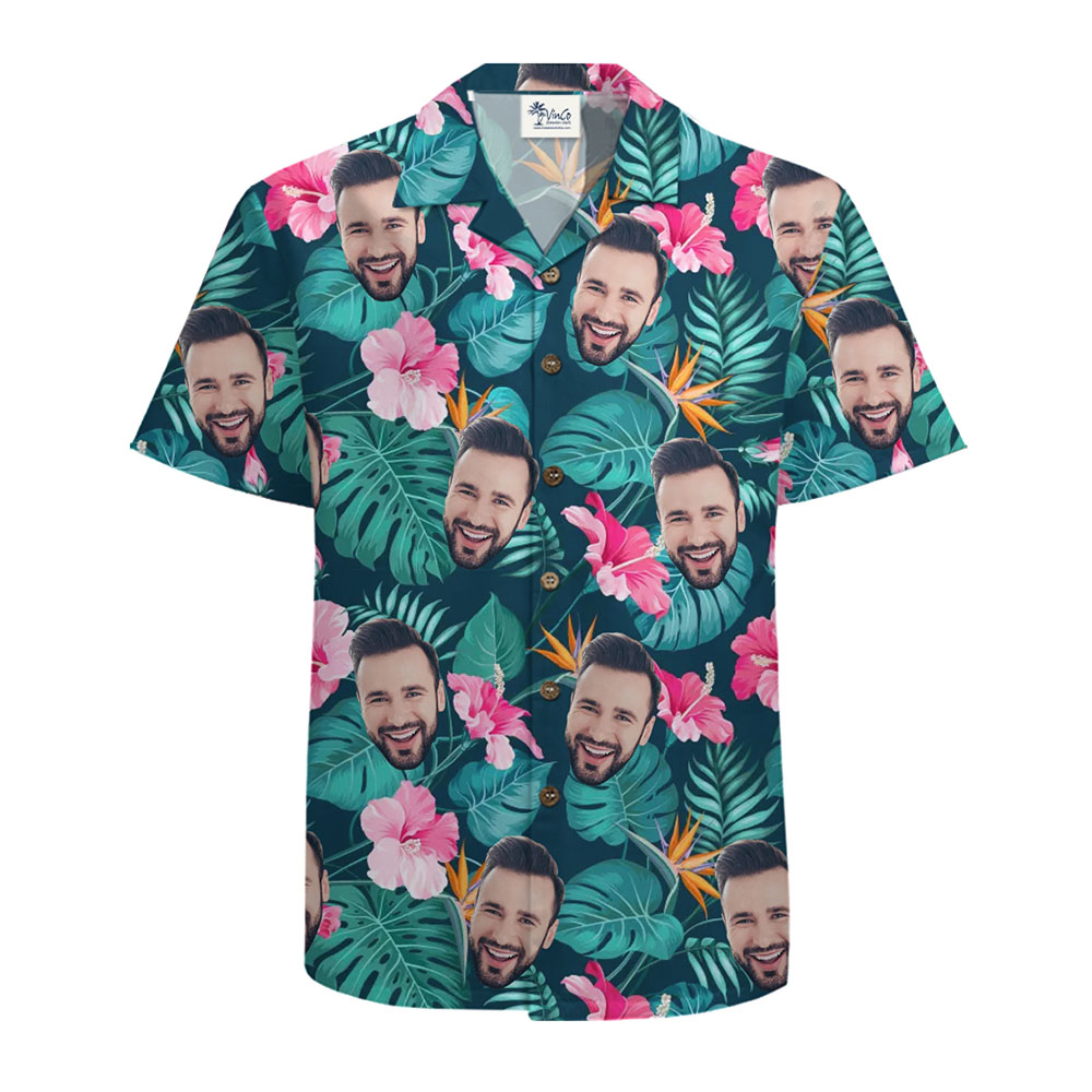 [Up to 6 Photos] Custom Hawaiian Shirts With Faces On Them
