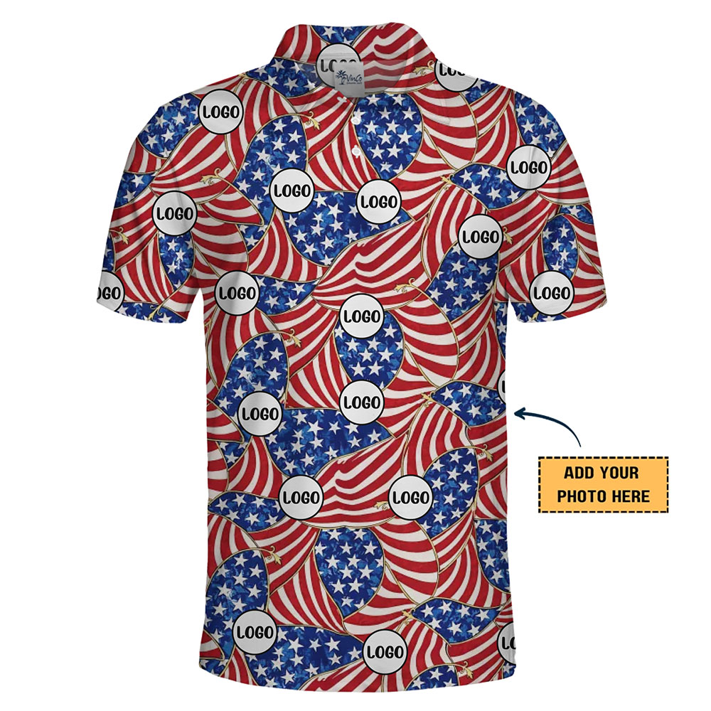 Custom 4th Of July Golf shirts With Logo And No Minimum